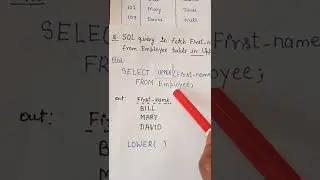 SQL query to fetch first_name  in upper case letters from employee table 