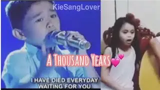 Little Mackie and Esang sing A Thousand Years🎤🎼 | Kiesang💘