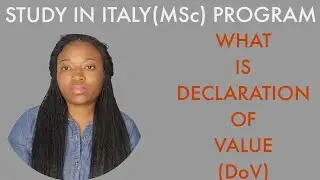 WHAT IS DoV? WHY IT'S IMPORTANT WHEN APPLYING FOR MSC IN ITALY🇮🇹