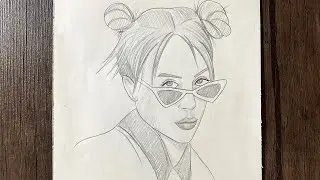 how to draw Billie Eilish | cool celebrity drawing step by step | pencil sketch