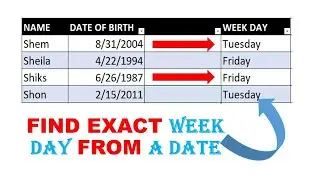 Find the Exact Week Day You Were Born  in a Click