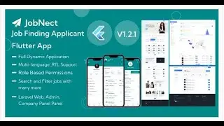 JobNect - The Job Seeking & Finding Applicant App with Admin panel & dashboard
