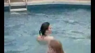 jumping in the pool