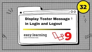 Laravel 9 Project #32 | Display Toster Message in Login and Logout