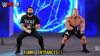WWE 2K22 Top 10 Funniest Entrances ft. Reigns, The Rock & More! (PART 1)