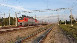ЭП20-045 с поездом №101 Адлер-Москва следуют по Луховицам