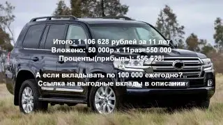 Выгодные вклады в банке. 1 000 000 рублей за 11 лет.