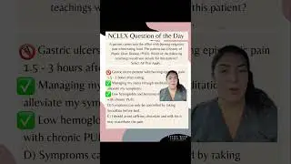NCLEX QOTD Pt. 30 - Peptic Ulcer Disease