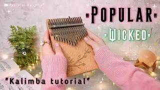 Popular (Wicked) Kalimba tutorial 💖 Kalimba cover with easy tabs and lyrics 🍀