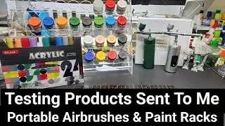 Testing Products Sent To Me - Portable Airbrushes & Paint Racks