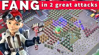 FANG in 2 GREAT attacks 😎 with ZOOKA/BULLIT SHOCK finish - BOOM BEACH gameplay/operation strategy
