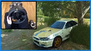 Rebuilding Nissan Skyline GTR R34 Forza Horizon 4 (Steering wheel Thrustmaster + Shifter) - Gameplay