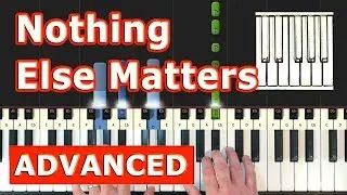 Metallica - Nothing Else Matters - Piano Tutorial Easy - Sheet Music (Synthesia)