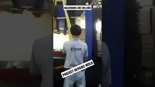 Machining Cnc Milling || Setting Benda Kerja || #program #cadcam #corecavity #powermill #shorts