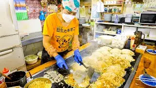 ワンオペお姉さんの超絶コテ捌きが炸裂するライダー集う牡蠣お好み焼き食堂。