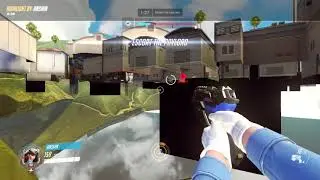 D.Va clipping through the world somehow...