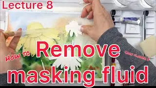 LECTURE 8-WATERCOLOR USING MASKING FLUID(PART 3)-CONEFLOWERS-Tutorial Step by Step