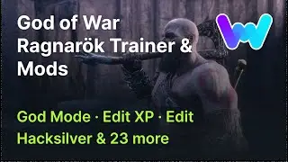 God of War Ragnarök Trainer +26 Mods (God Mode, Instant Bow Charge, Super Damage,  Set XP & 22 More)