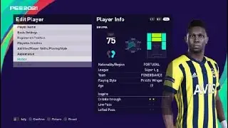 Bruma face e football pes 2021 fenerbahçe