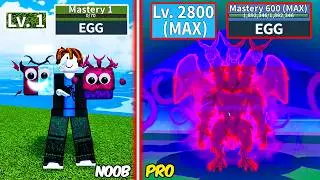Level 1 to Max Level as Bacon using only Fruit in Easter Shop | Mink V4 with Zero Robux & F2P