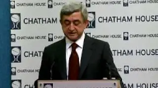 Serzh Sargsyans speech at the Chatham House part 4