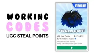 WORKING CODES IN UGC STEAL POINTS
