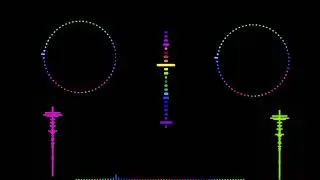 1minute audio visualizer black screen video | music player icon background effects