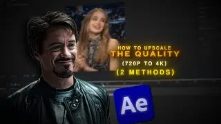 How To Upscale the Quality from 720P to 4K  | After Effects and Topaz Enhancer AI Tutorial