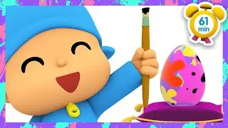 Покойо на русском - 🐣 ЦВЕТНЫЕ ЯЙЦА  [ 61 минута ] | Мультики для детей