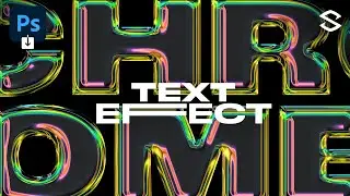 EASY Chrome Text Effect in Photoshop! (FREE PSD)
