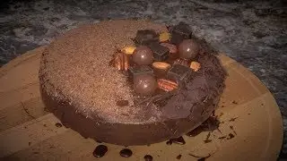 Шоколадный торт на РАЗ ДВА ТРИ!  Шоколадный бисквит. Домашний торт простой рецепт.