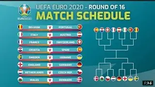 MATCH SCHEDULE: UEFA EURO 2020/2021 ROUND OF 16 