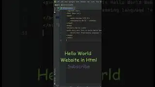 Hello World Website In Html Programming Language || #shorts Ahvi Official Coding