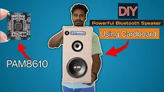 How to Make 200w Bluetooth Speaker using Cardboard  / PAM 8610 Amplifier