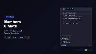 Learn Lua in Neovim: Numbers and Arithmetic — Operators & Receipt Calculator | Episode 3
