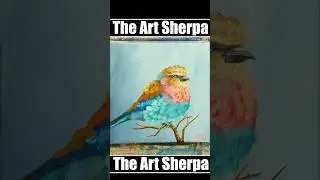 Colorful bird acrylic painting #painting #theartsherpa #art #acrylicAugust