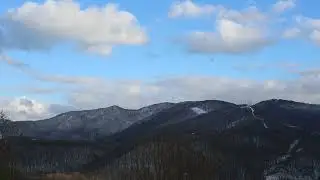 Small time-lapse, winter day in mountains