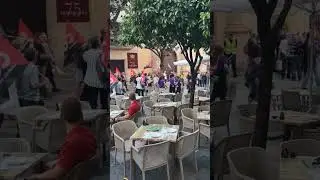 tamborada en la calle manifestacion sindicato cgt jerez #shorts #tambores #musica