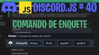 Comando de Enquete | Discord.js V14 #40
