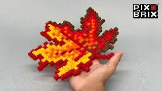 Fiery Maple Leaf PIXEL ART - Pix Brix Instructions