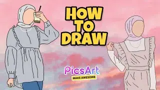 How To Draw Cartoon Portrait | PICSART TUTORIAL