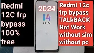 Redmi 12c Frp Bypass MIUI 14 Without Pc✅ Redmi 12c MIUI 14 Frp Unlock✅ Redmi 12c Google Lock Remove✅