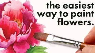 How I make painting watercolor flowers easy.