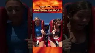 Mia & Ella #slingshotchallenge #slingshotpcb #funny #themepark #rollercoaster #springbreak  #prank