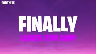 Item Shop Announcement..