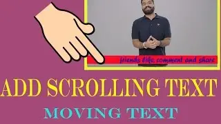HOW TO ADD SCROLLING TEXT IN YOUR VIDEO IN FILMORA [HINDI]||TECH FOR ALL