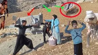 Mysterious Ring: Fatemeh and Farhad trying to save Farzad from the wild cave dweller