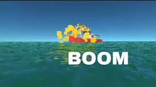 boat strucks a mine and sinks | simple sandbox 2