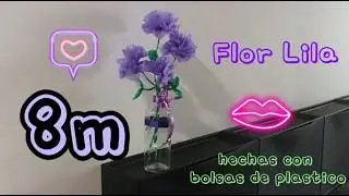 Flor Lila con bolsas de Plástico