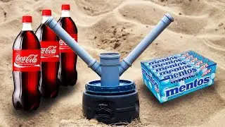 Experiment Coca Cola, Pepsi and Mentos Underground